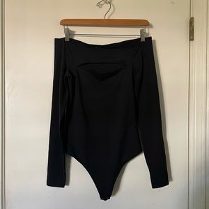 Abercrombie & Fitch soft af collection bodysuit - small - cut out off-shoulder